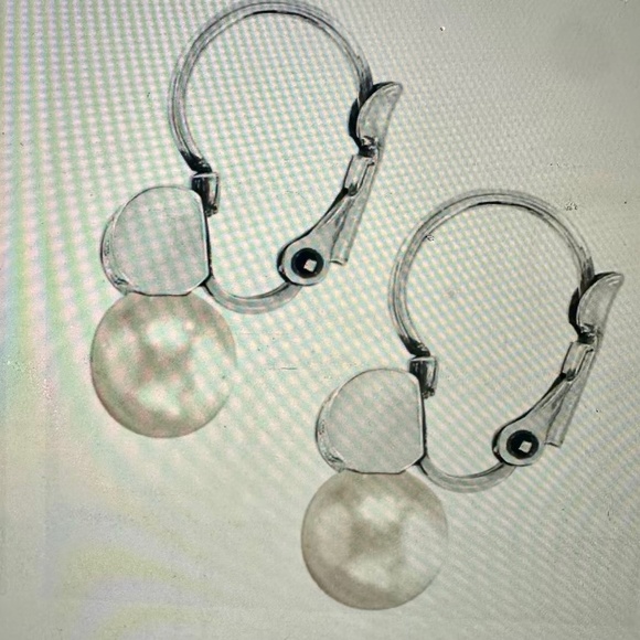 Meridian Petite Pearl Leverback Earrings - Picture 2 of 4